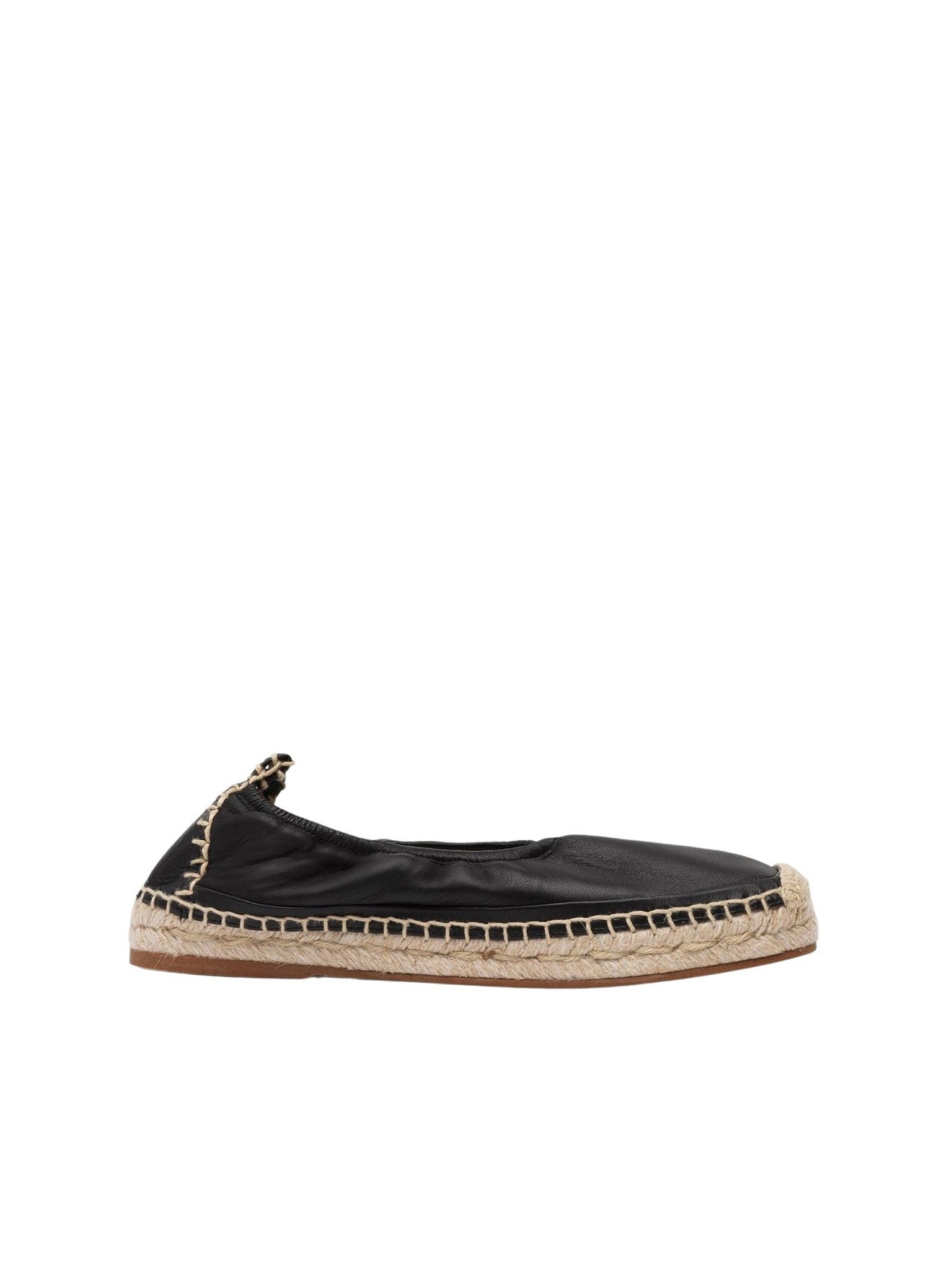 Ballerines espadrilles Lucinda en cuir - Black
