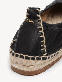 Ballerines espadrilles Lucinda en cuir - Black