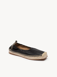 Ballerines espadrilles Lucinda en cuir - Black