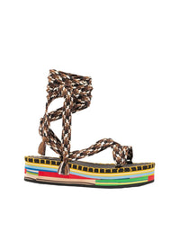Sandales Lou à triples lacets - Multicolor