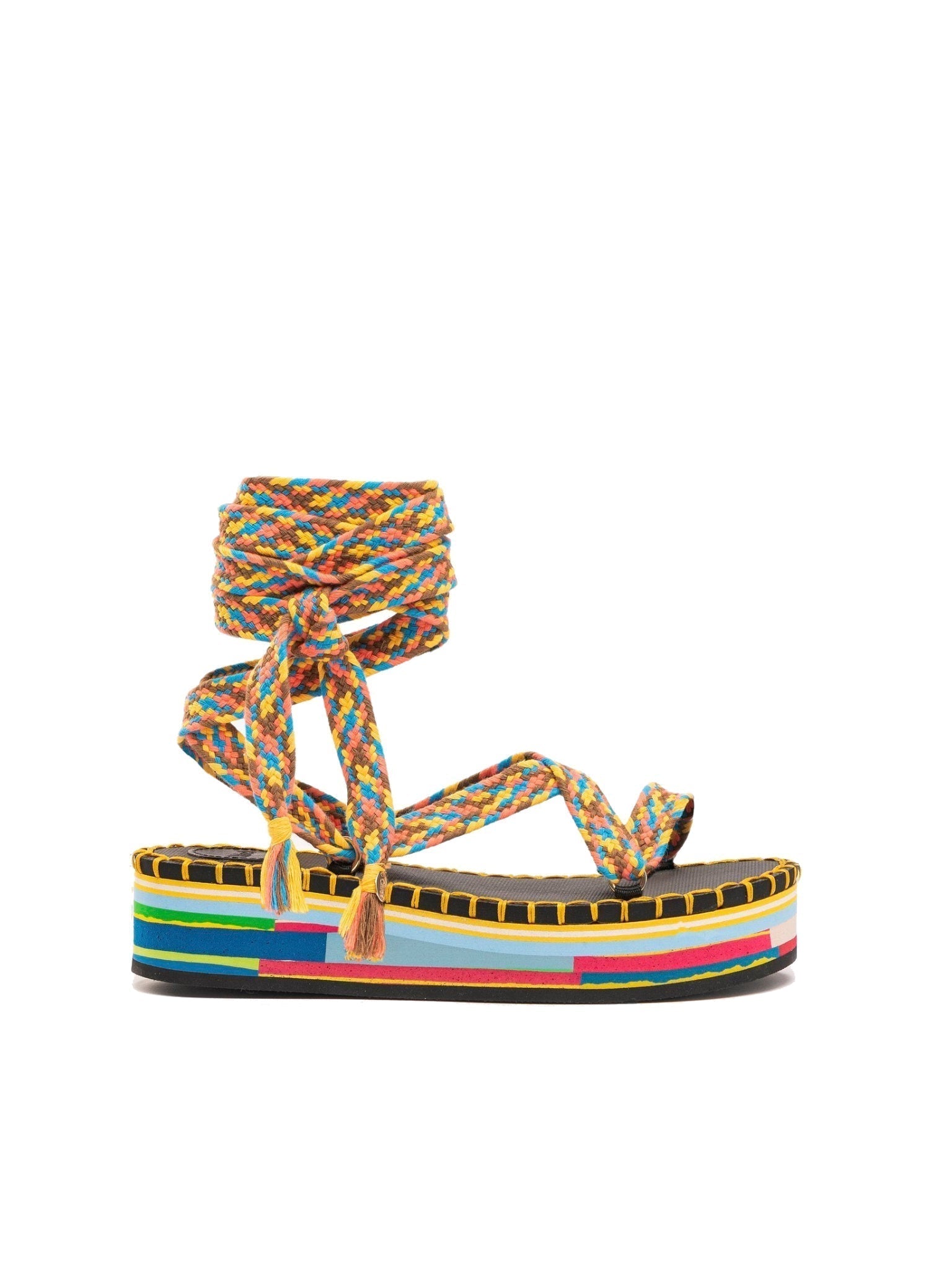 Sandales Lou à triples lacets - Multicolor