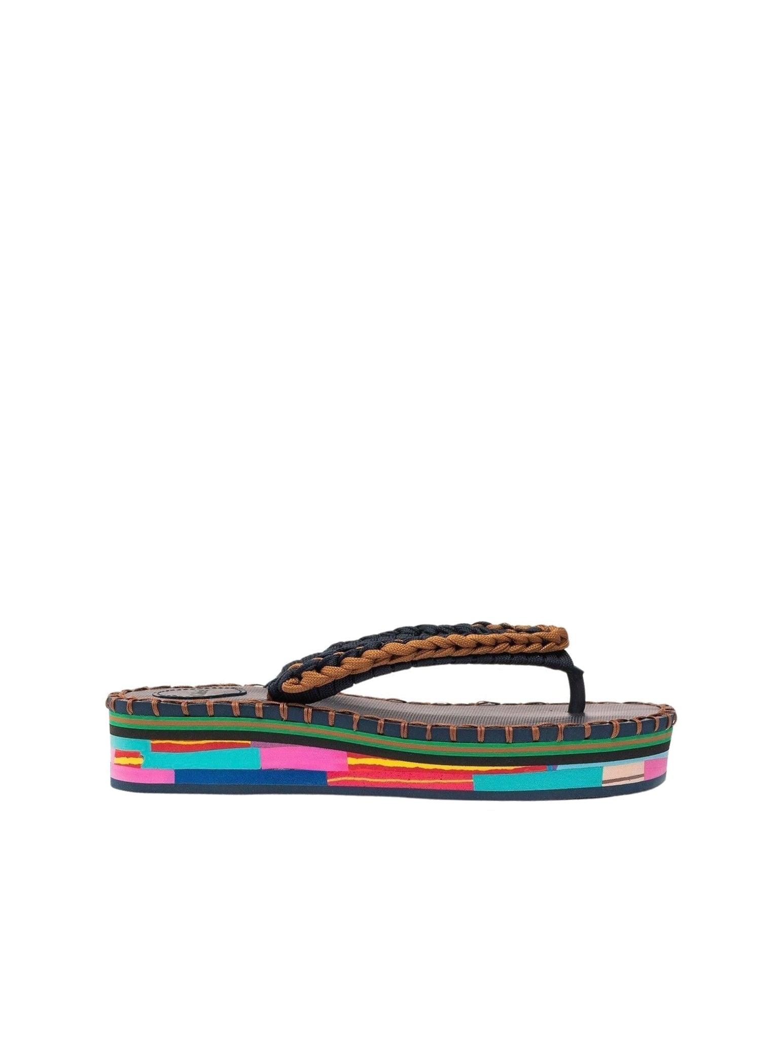 Tongs Lou - Blue & Brown
