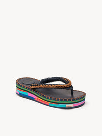 Tongs Lou - Blue & Brown