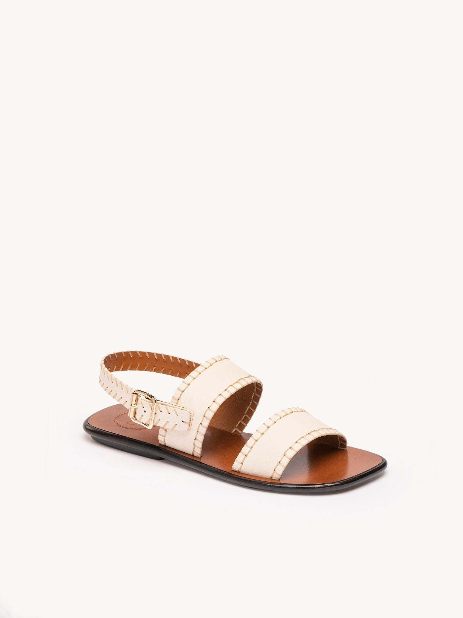 Sandales Laia en cuir - Eggshell