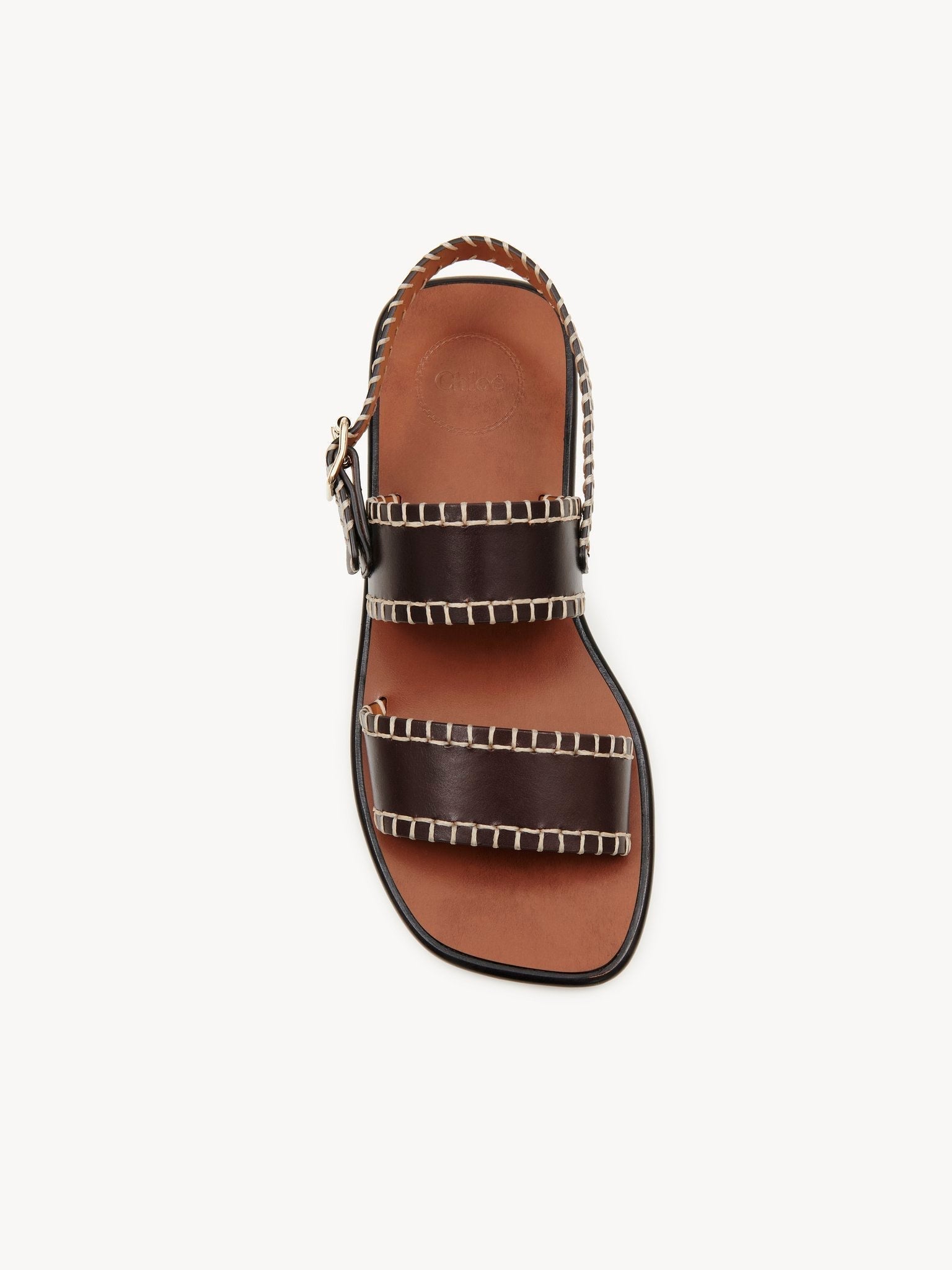 Sandales Laia en cuir - Ebony Brown