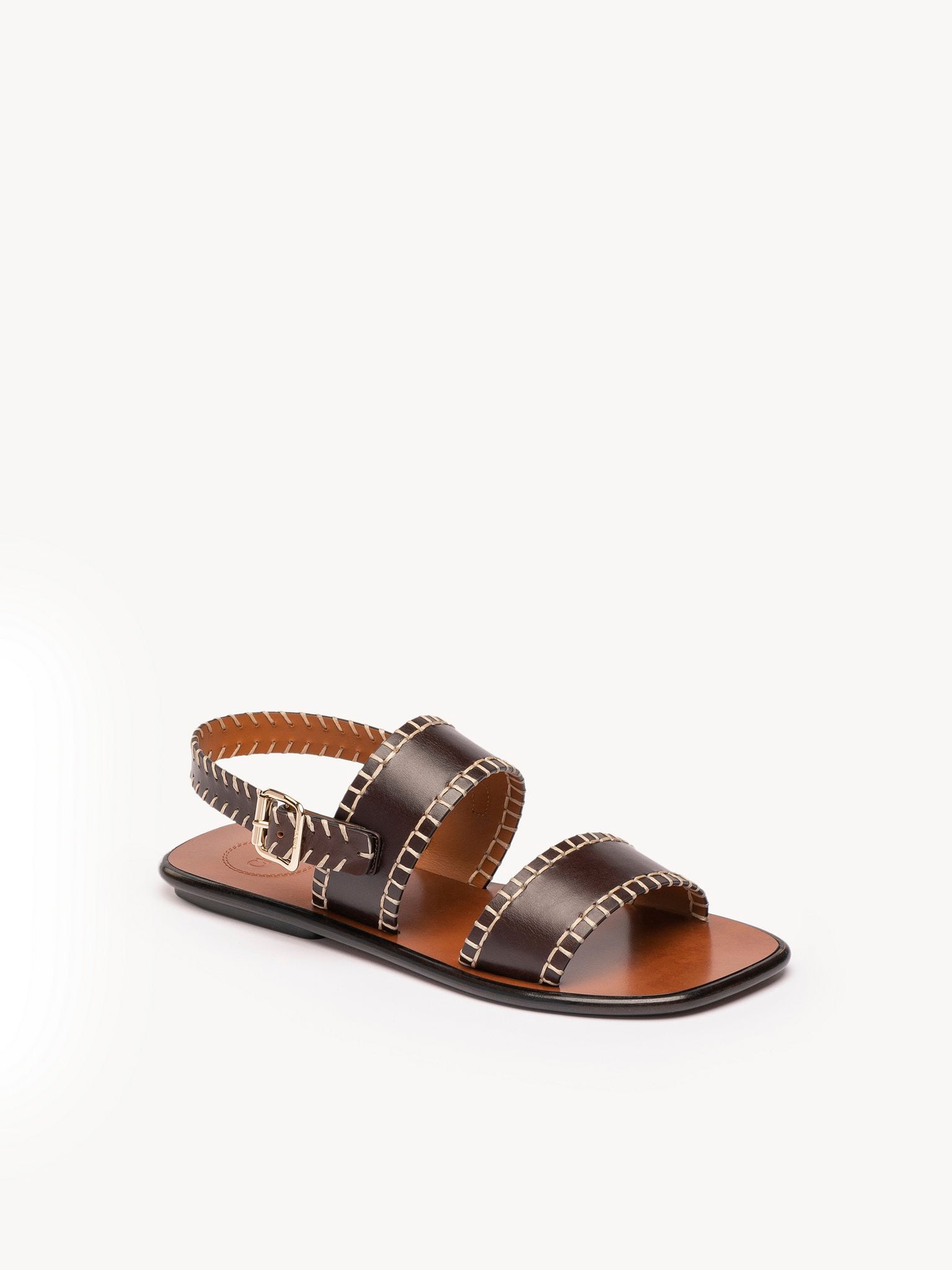 Sandales Laia en cuir - Ebony Brown