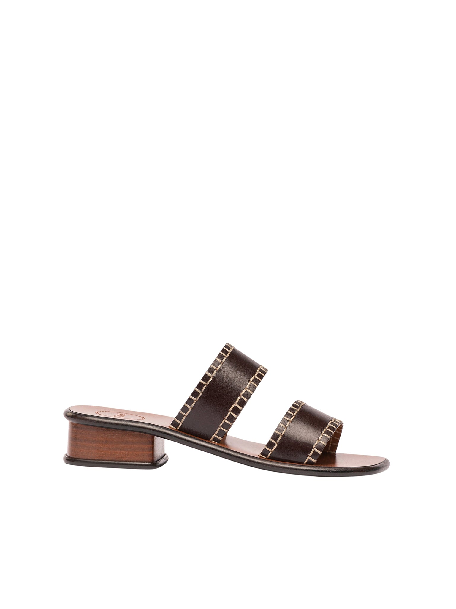 Sandales à talons Laia en cuir - Ebony Brown