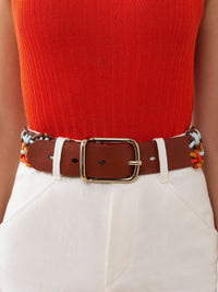 Ceinture Joe Wavy en cuir - Multicolor