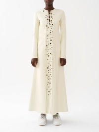 Robe longue Lacée en cuir - Confident White