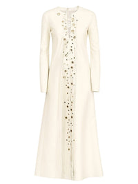 Robe longue Lacée en cuir - Confident White