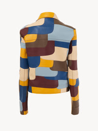 Veste Patchwork en nappa - Multicolor
