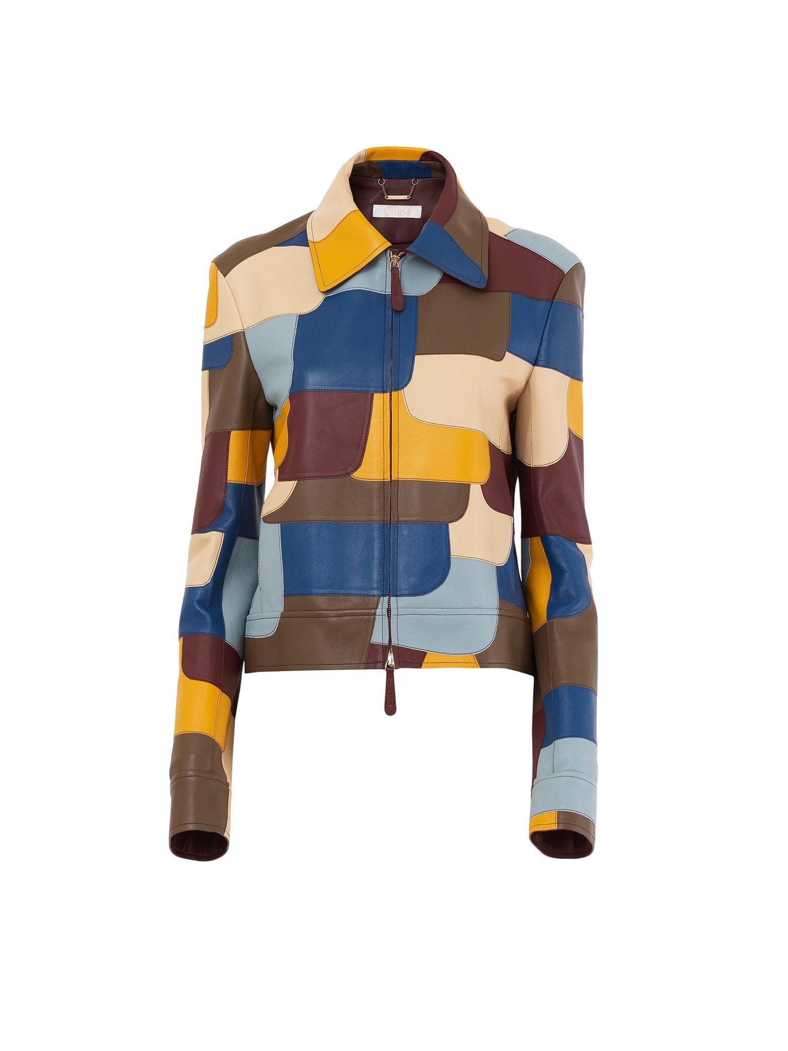 Veste Patchwork en nappa - Multicolor
