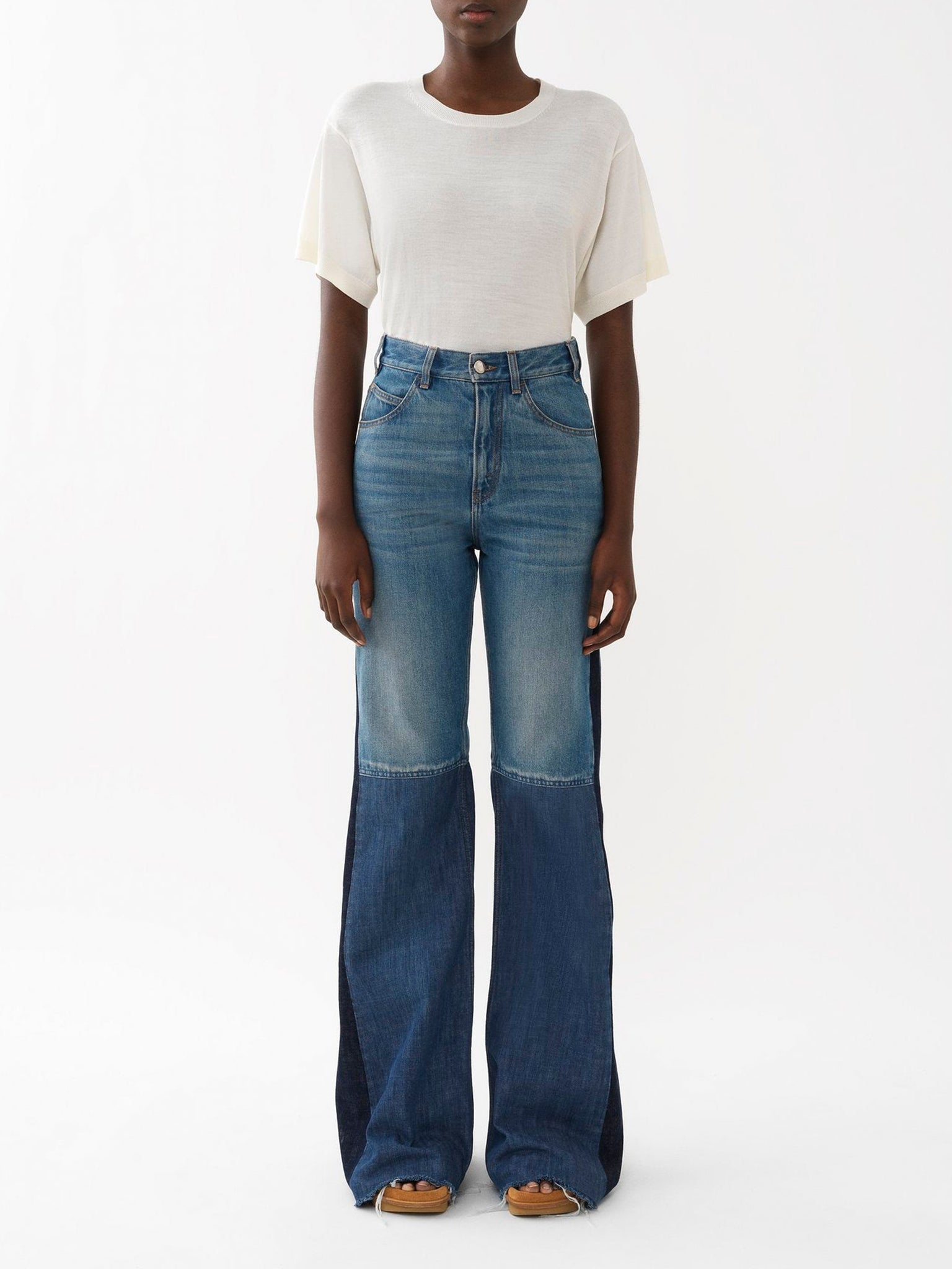 Jean à coupe évasé - Multicolor Blue