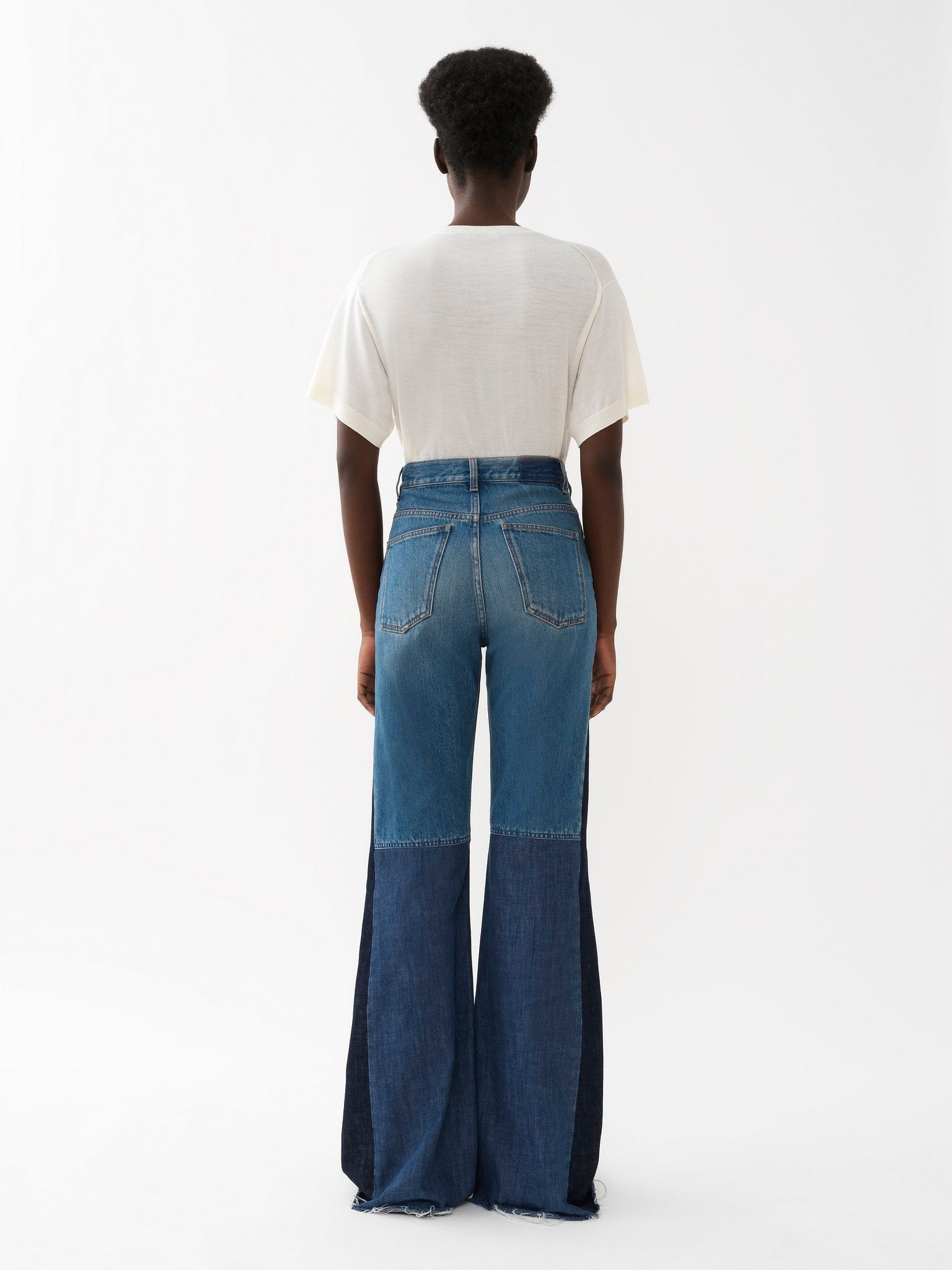 Jean à coupe évasé - Multicolor Blue
