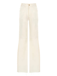 Pantalon coupe évasé - White & Beige