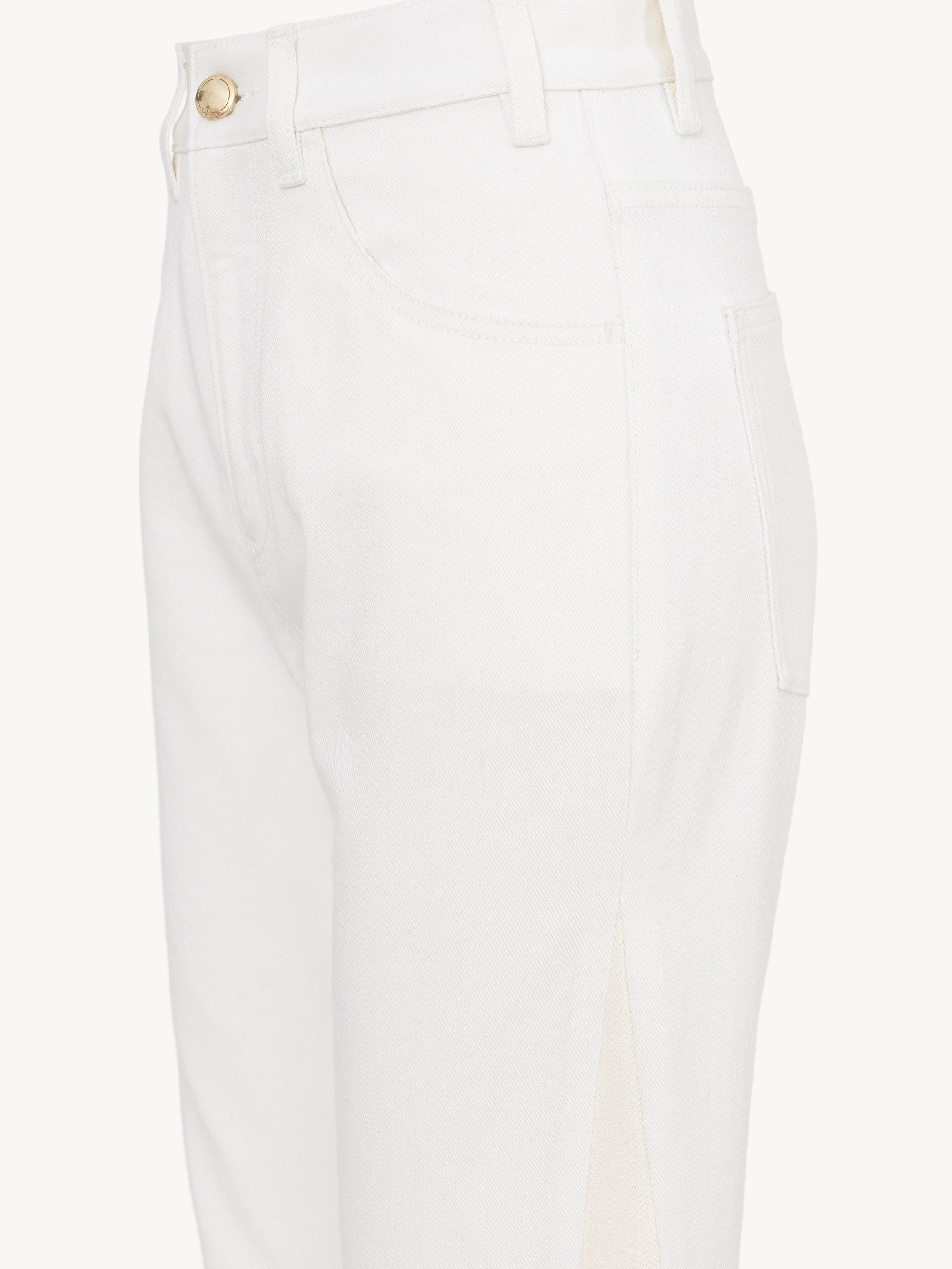 Pantalon en denim léger - Blanc Beige