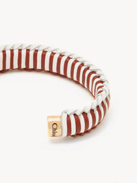 Braçelet Lallo en laiton - Brown & White