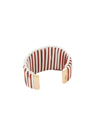 Manchette Lallo en laiton - Brown & White