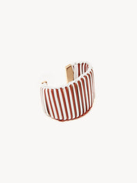 Manchette Lallo en laiton - Brown & White