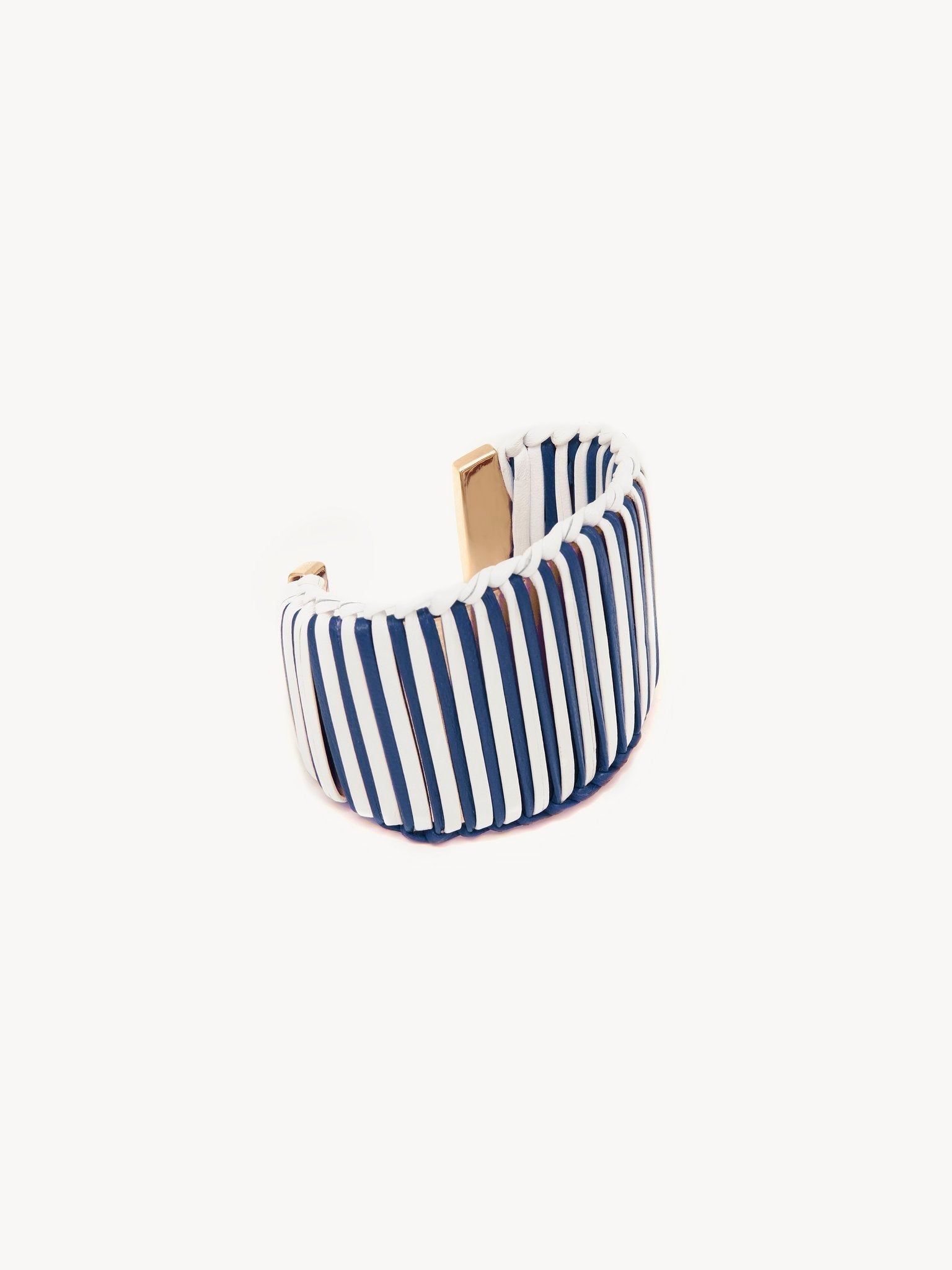 Manchette Lallo en laiton - Blue & White