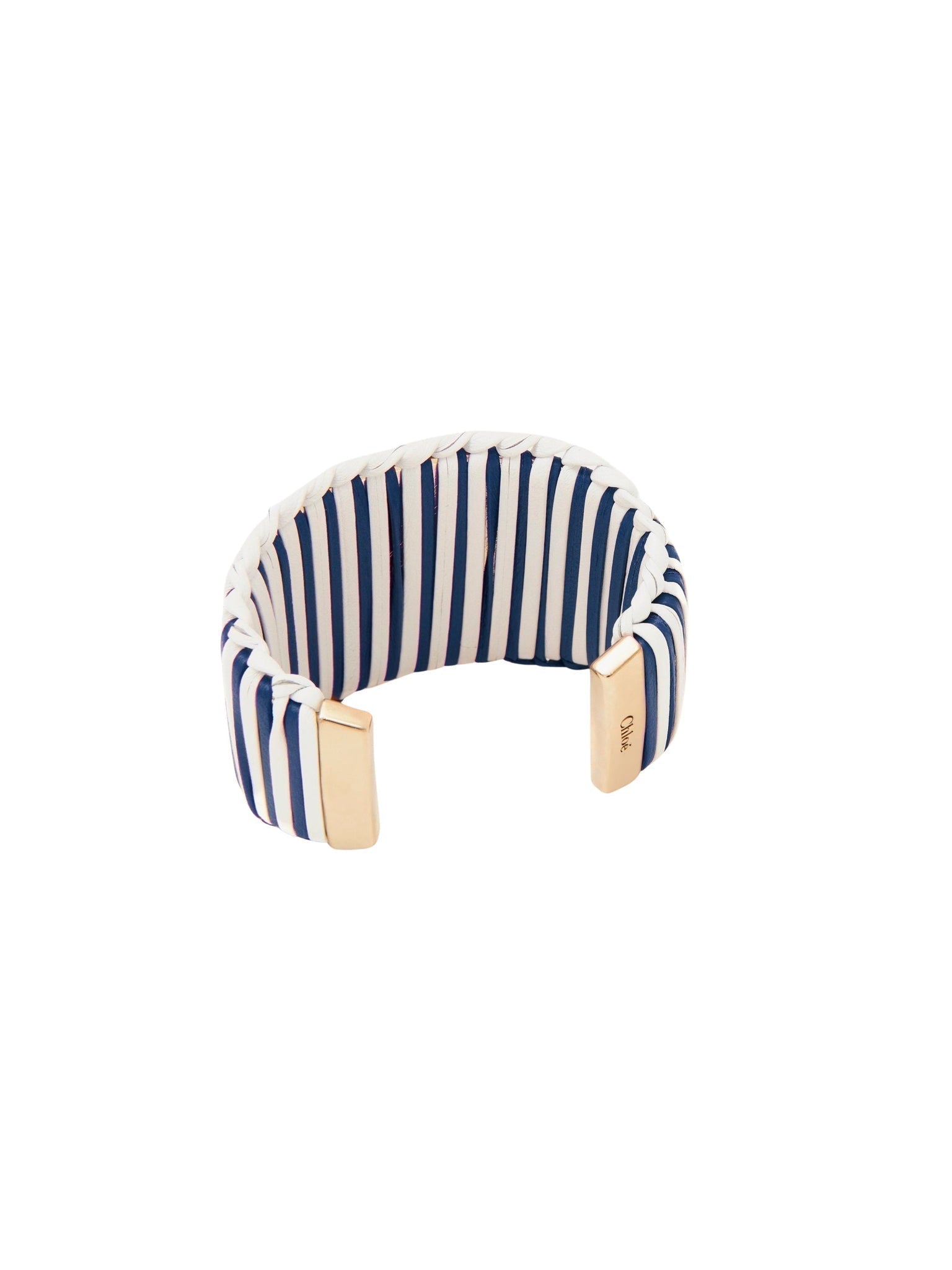 Manchette Lallo en laiton - Blue & White