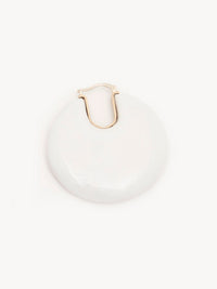 Boucles d'oreilles Jemma avec pierre semi-préçieuse - White