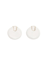 Boucles d'oreilles Jemma avec pierre semi-préçieuse - White