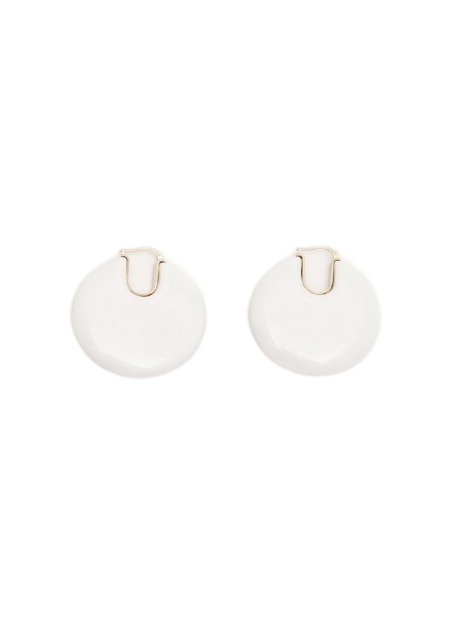 Boucles d'oreilles Jemma avec pierre semi-préçieuse - White