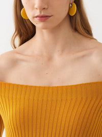 Boucles d'oreilles Jemma avec pierre semi-préçieuse - Sunny Yellow