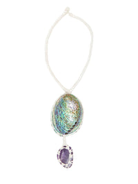 Collier Larry en soie - White