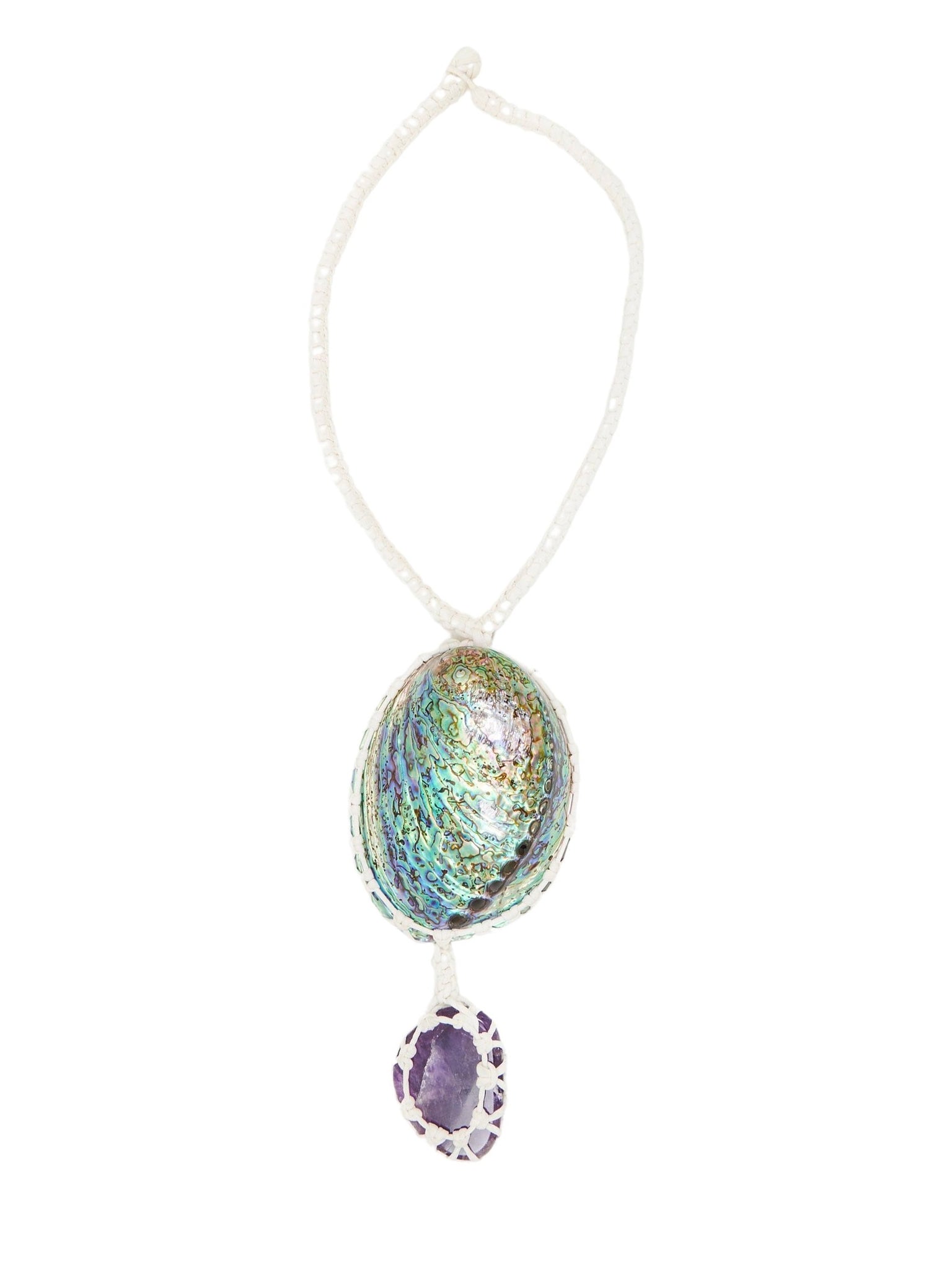 Collier Larry en soie - White