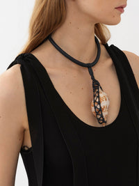 Collier Larry en cuir - Ink Navy