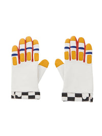 Gants F1 en cuir - Multicolor White