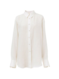 Top en voile de lin - Blanc