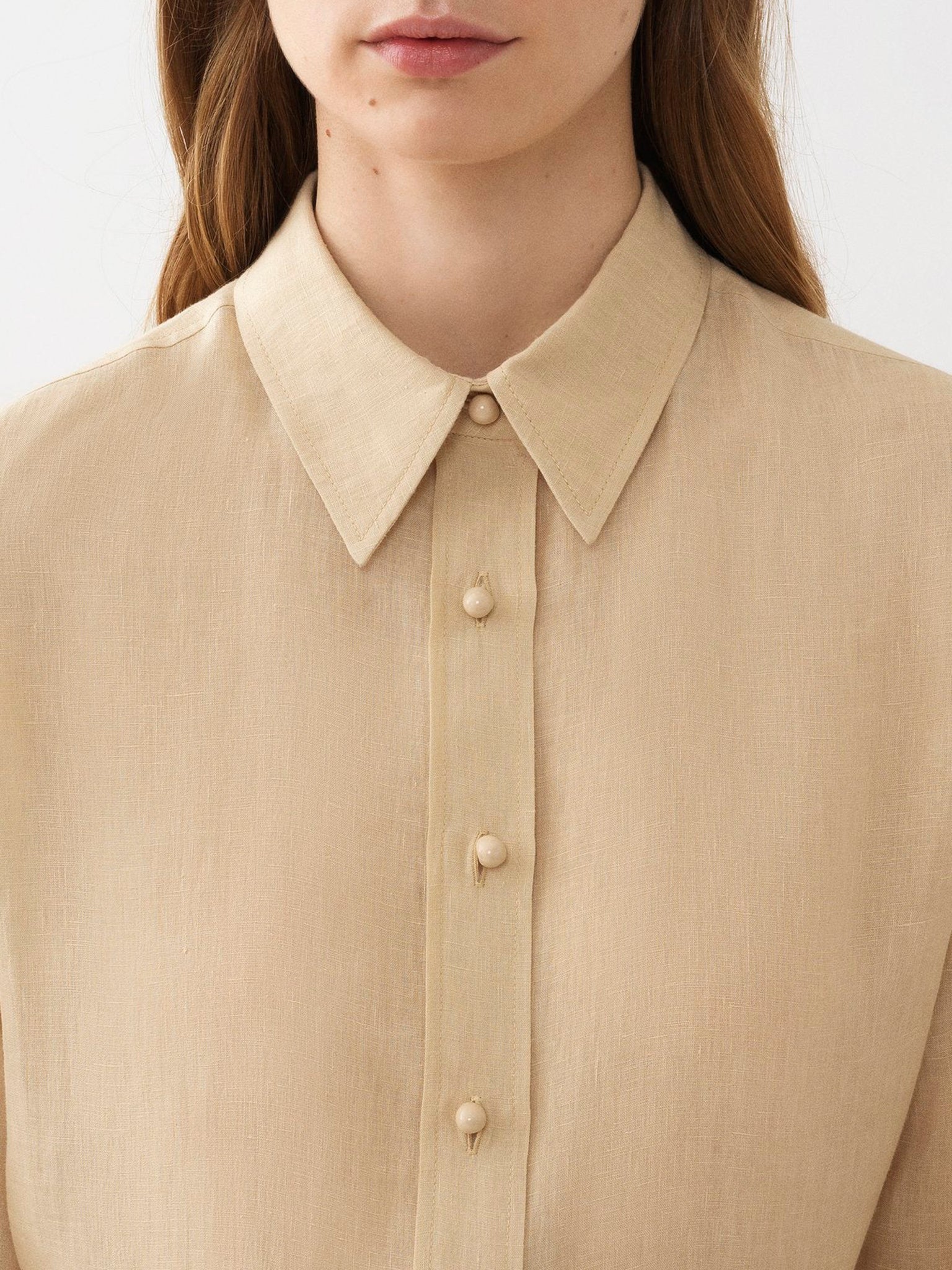 Chemise oversize en lin - Pastel Pink