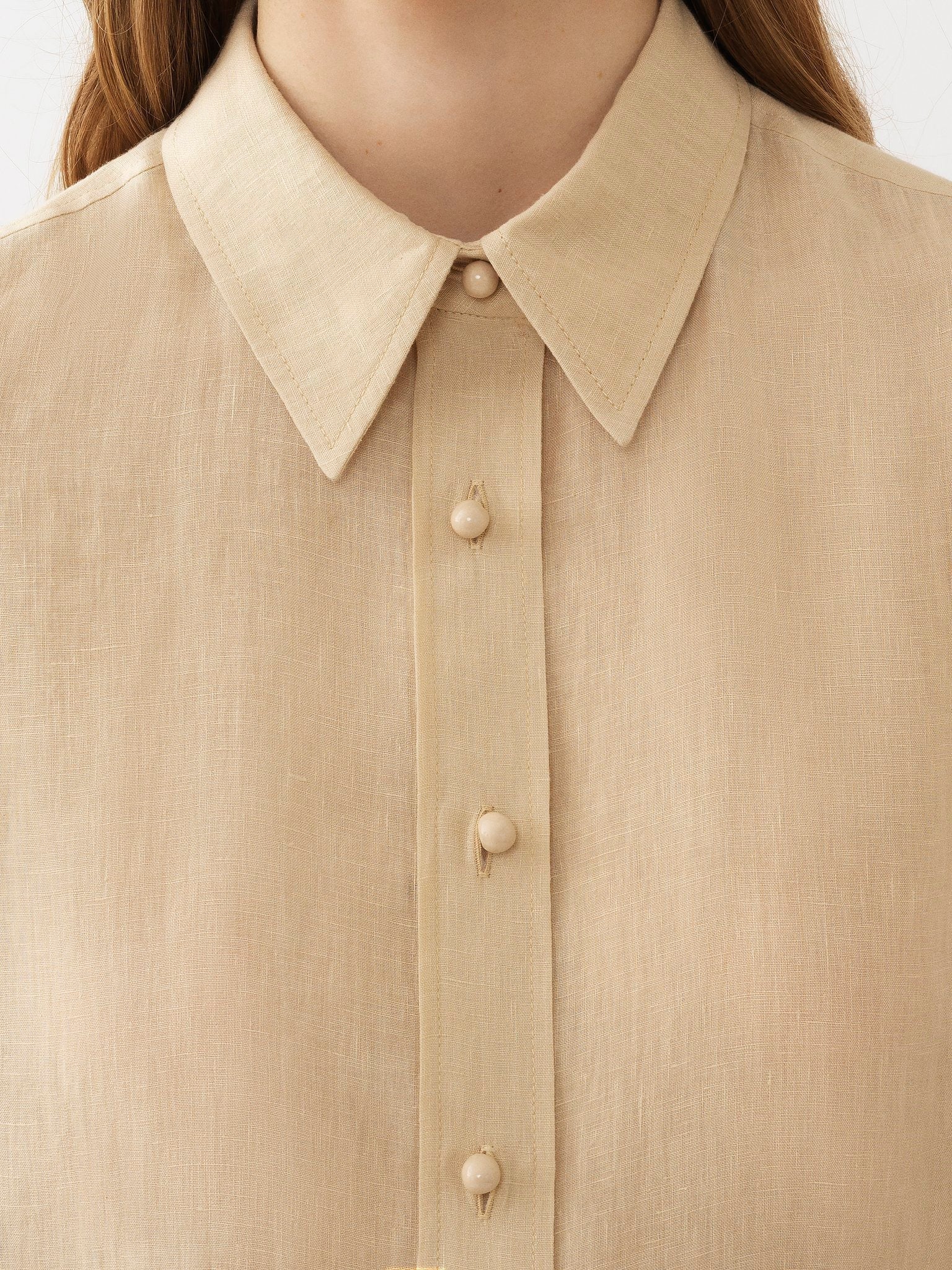Chemise oversize en lin - Pastel Pink