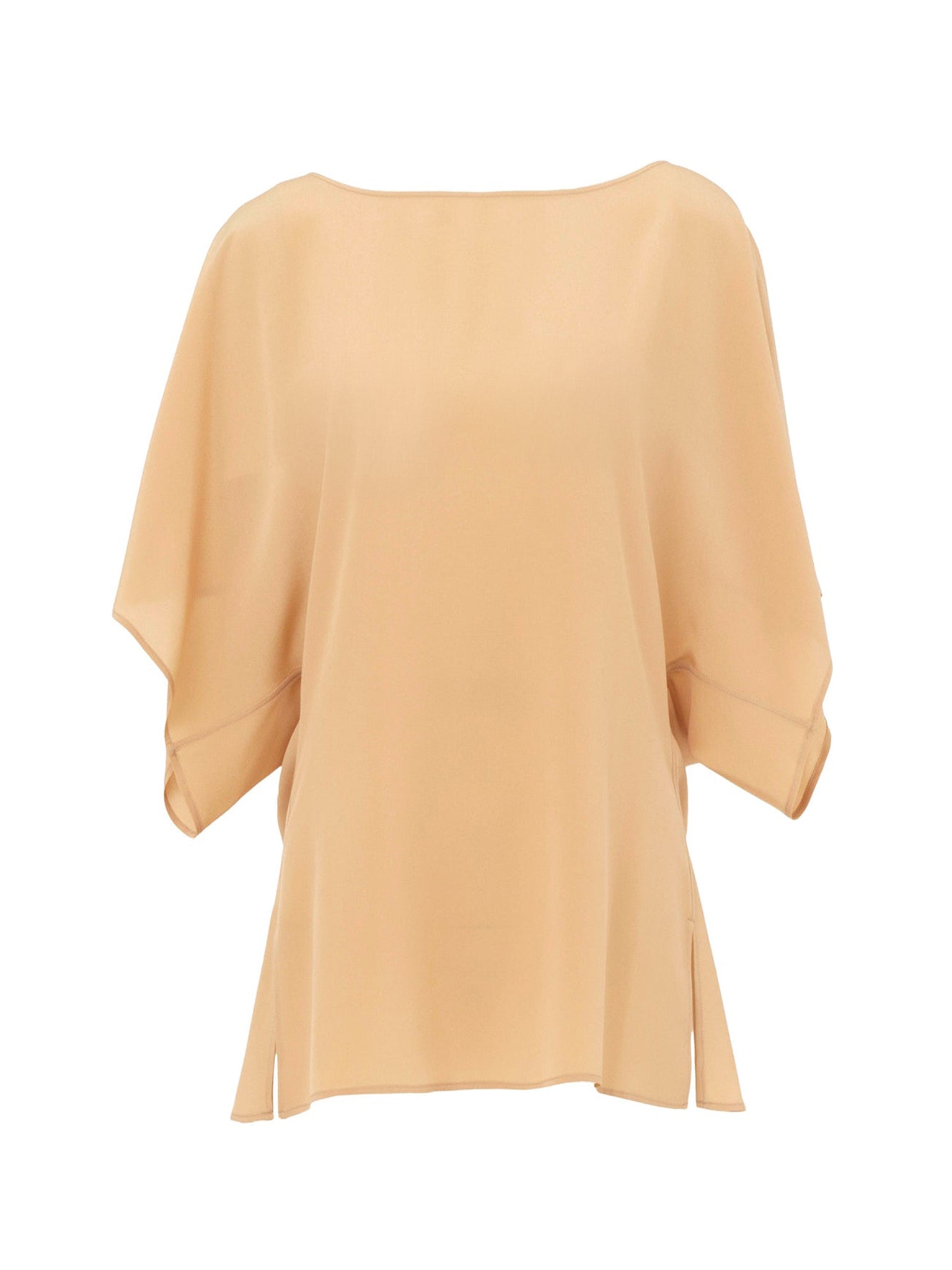 Top en crêpe bio - Beige Perle