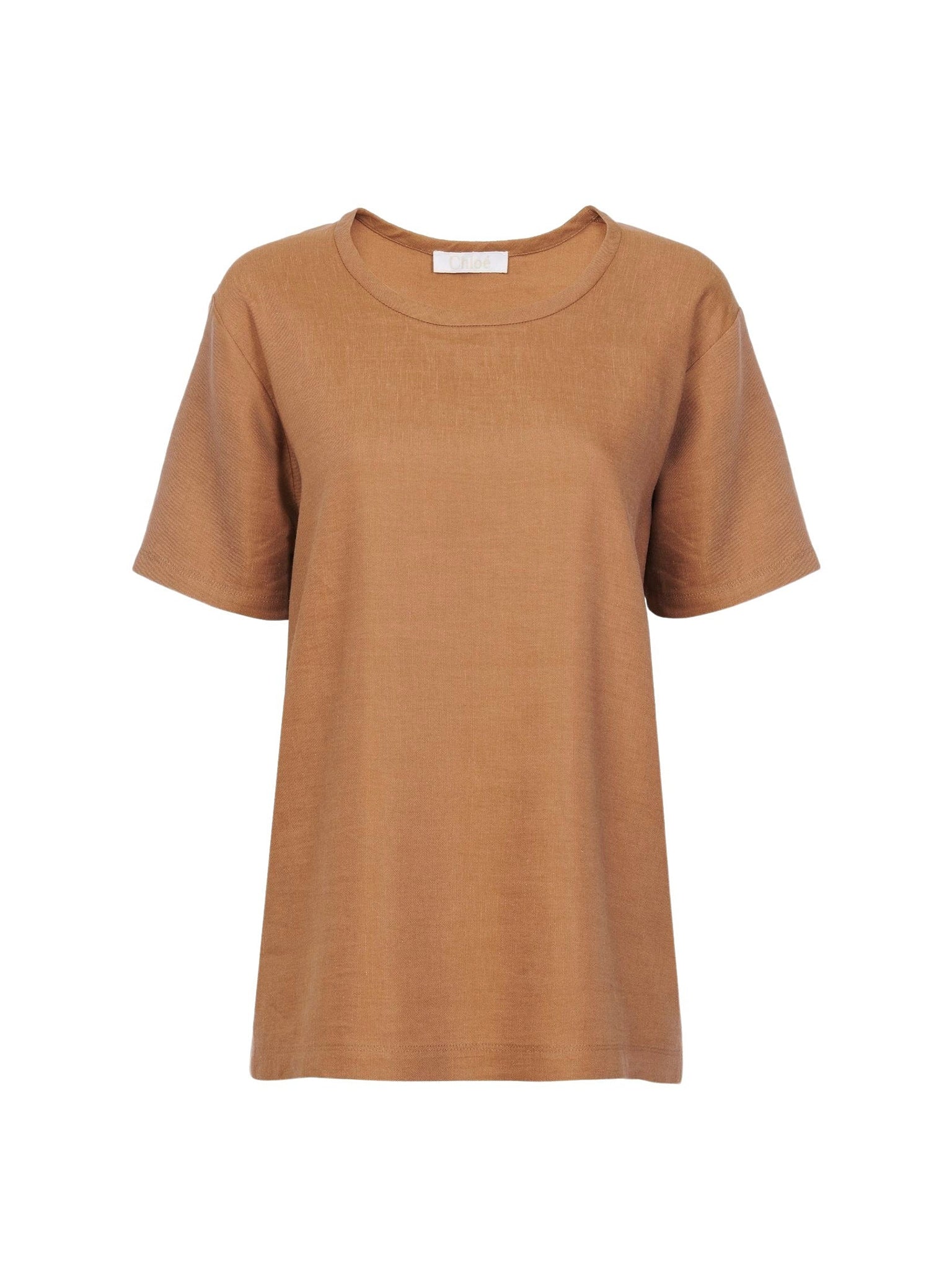 T-shirt classique en lin - Mustard Brown
