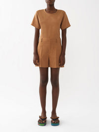 T-shirt classique en lin - Mustard Brown