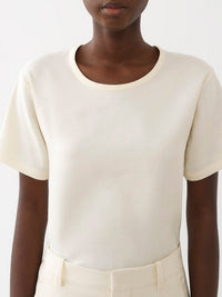 T-shirt classique en lin - Seedpearl Beige
