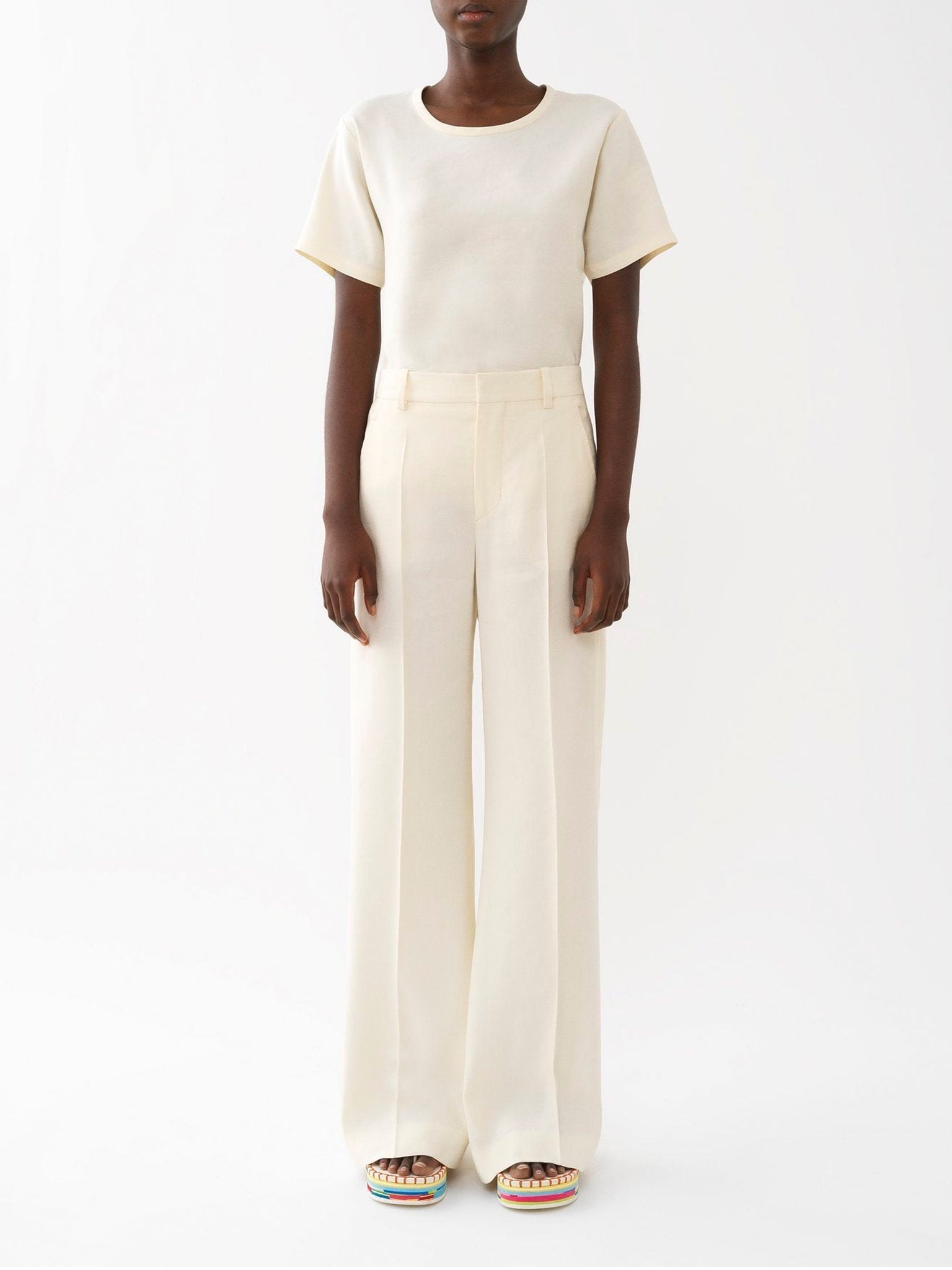 T-shirt classique en lin - Seedpearl Beige