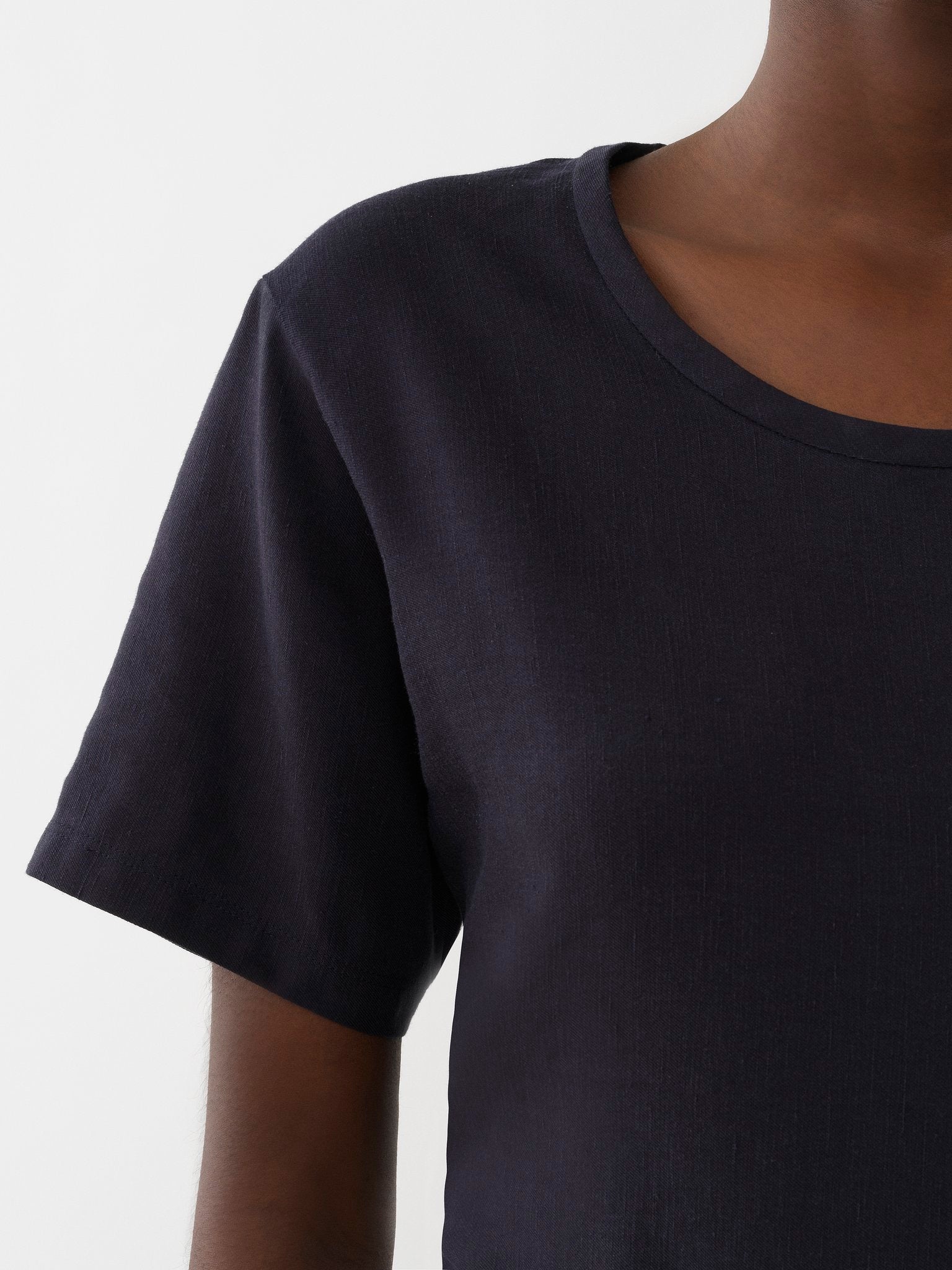 T-shirt classique en lin - Ink Navy
