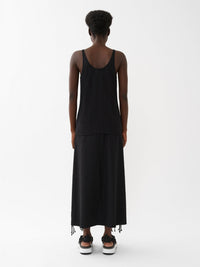 Top sans manches lacé en soie - Black
