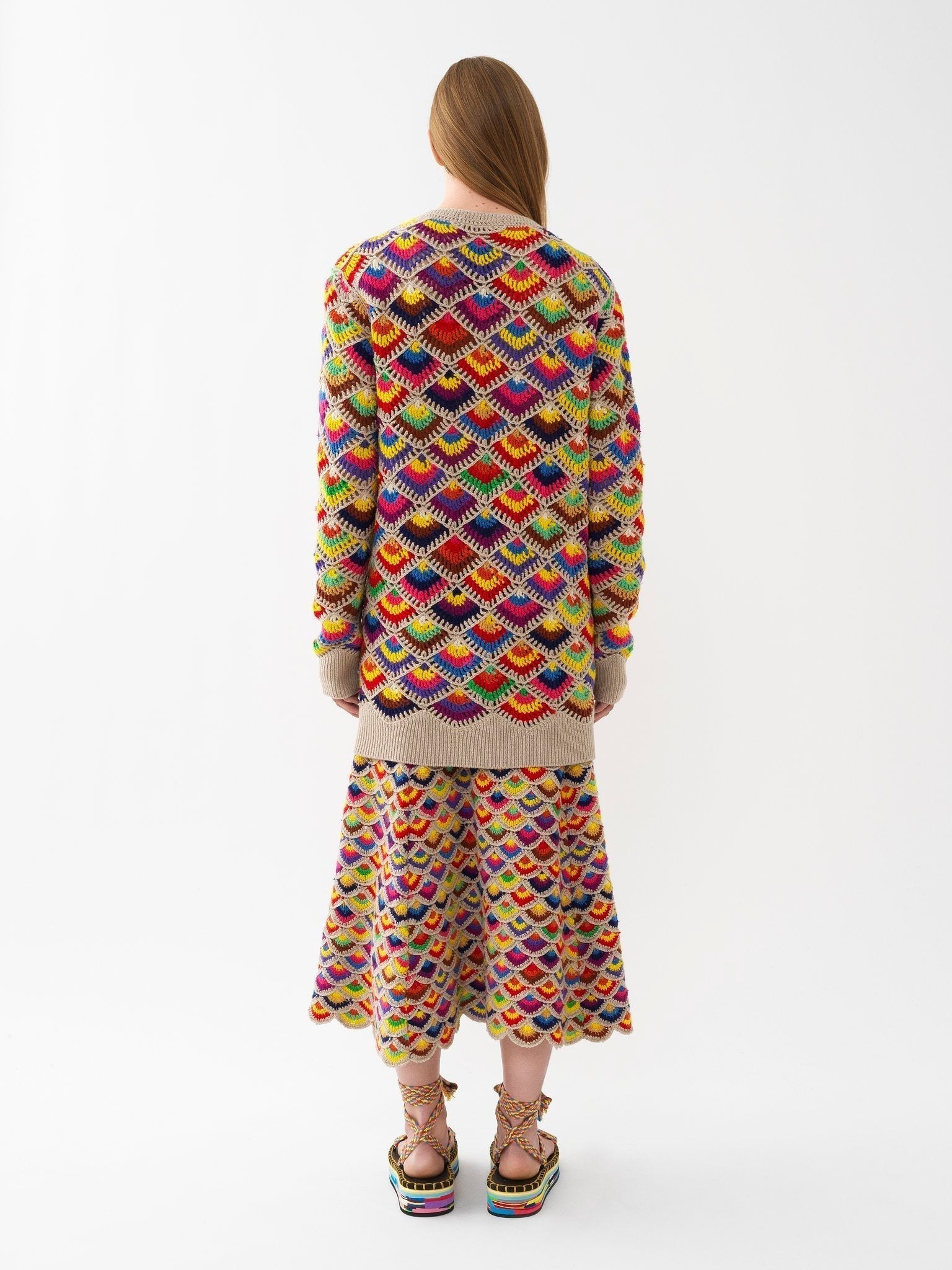 Cardigan à col V en cachemire - Multicolor