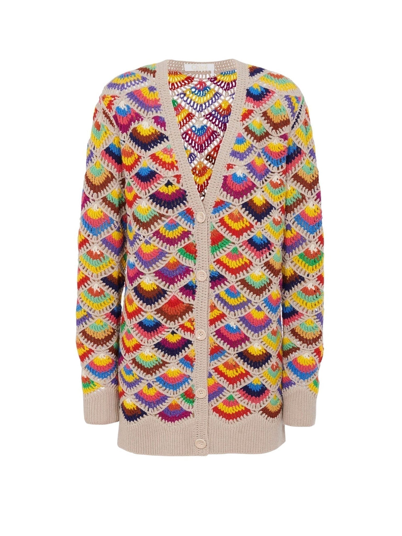 Cardigan à col V en cachemire - Multicolor