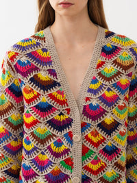 Cardigan à col V en cachemire - Multicolor