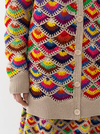 Cardigan à col V en cachemire - Multicolor