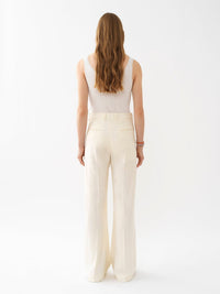 Top sans manches en soie - Iconic Milk