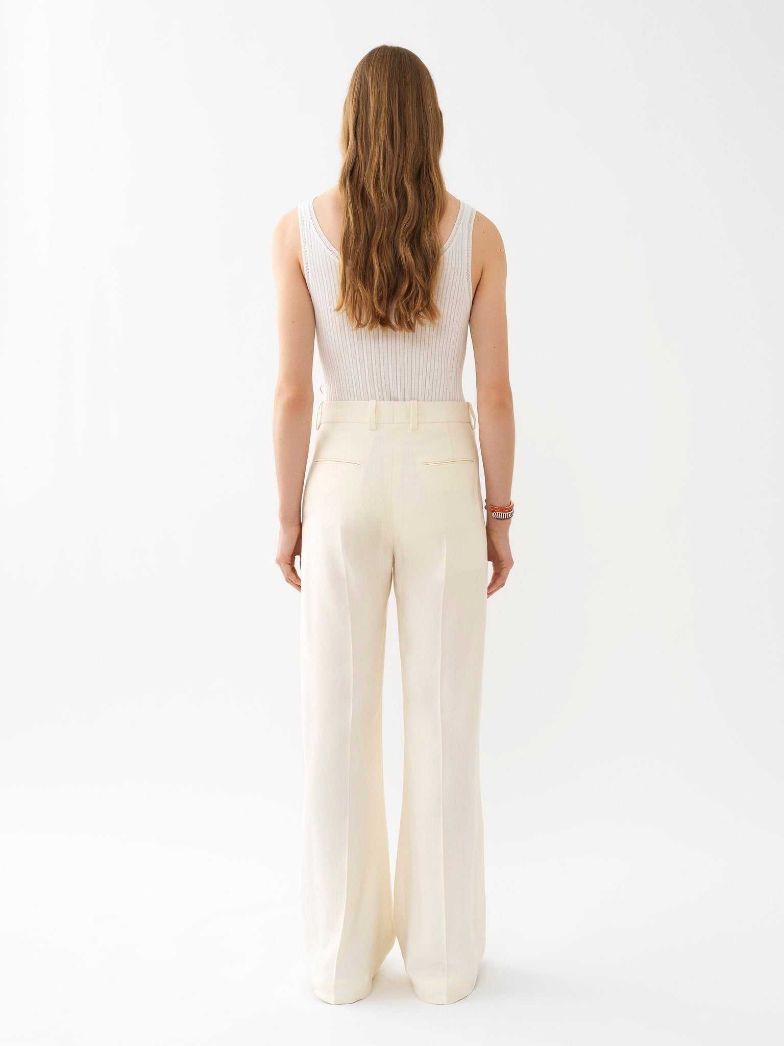 Top sans manches en soie - Iconic Milk