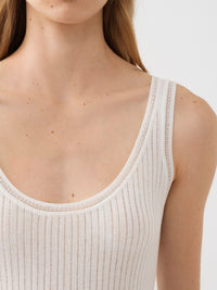 Top sans manches en soie - Iconic Milk